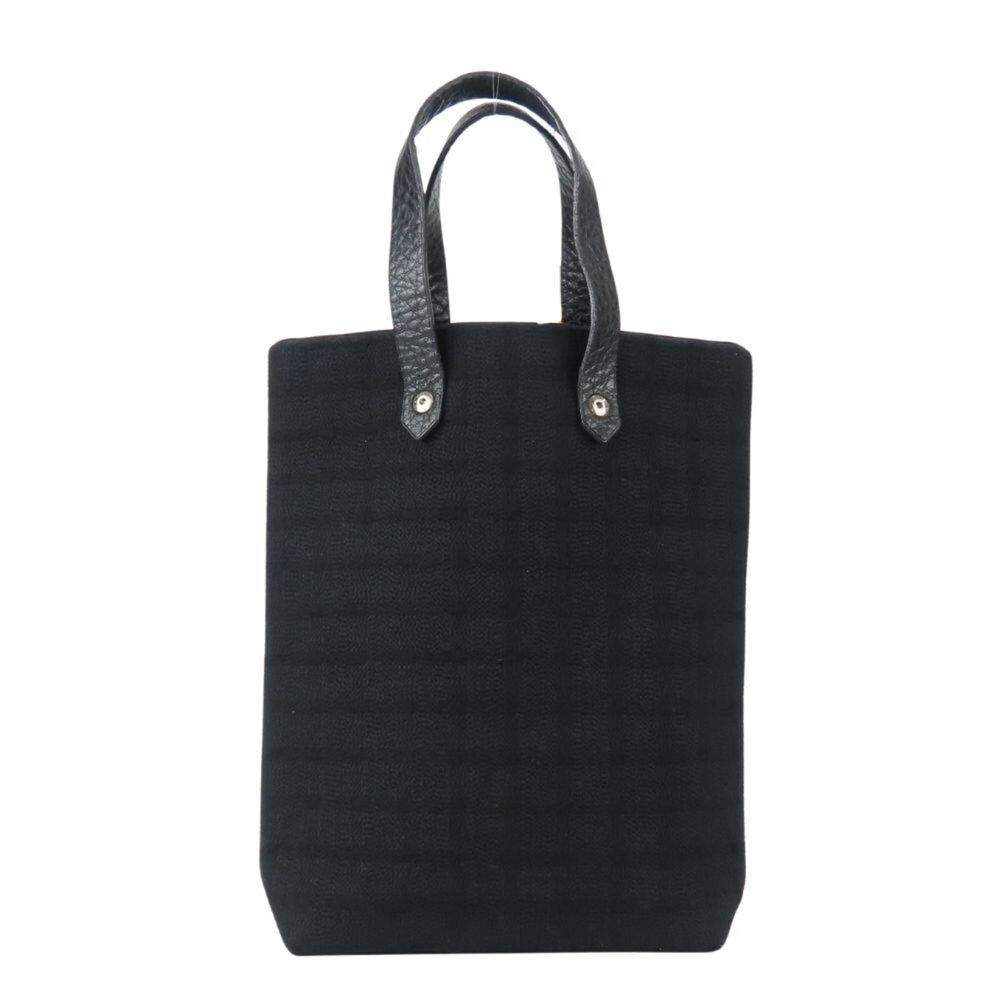 Hermes Amedaba PM handbag, wool, cotton, leather, black, women's.